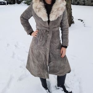 Beautiful Vintage suede and fur coat